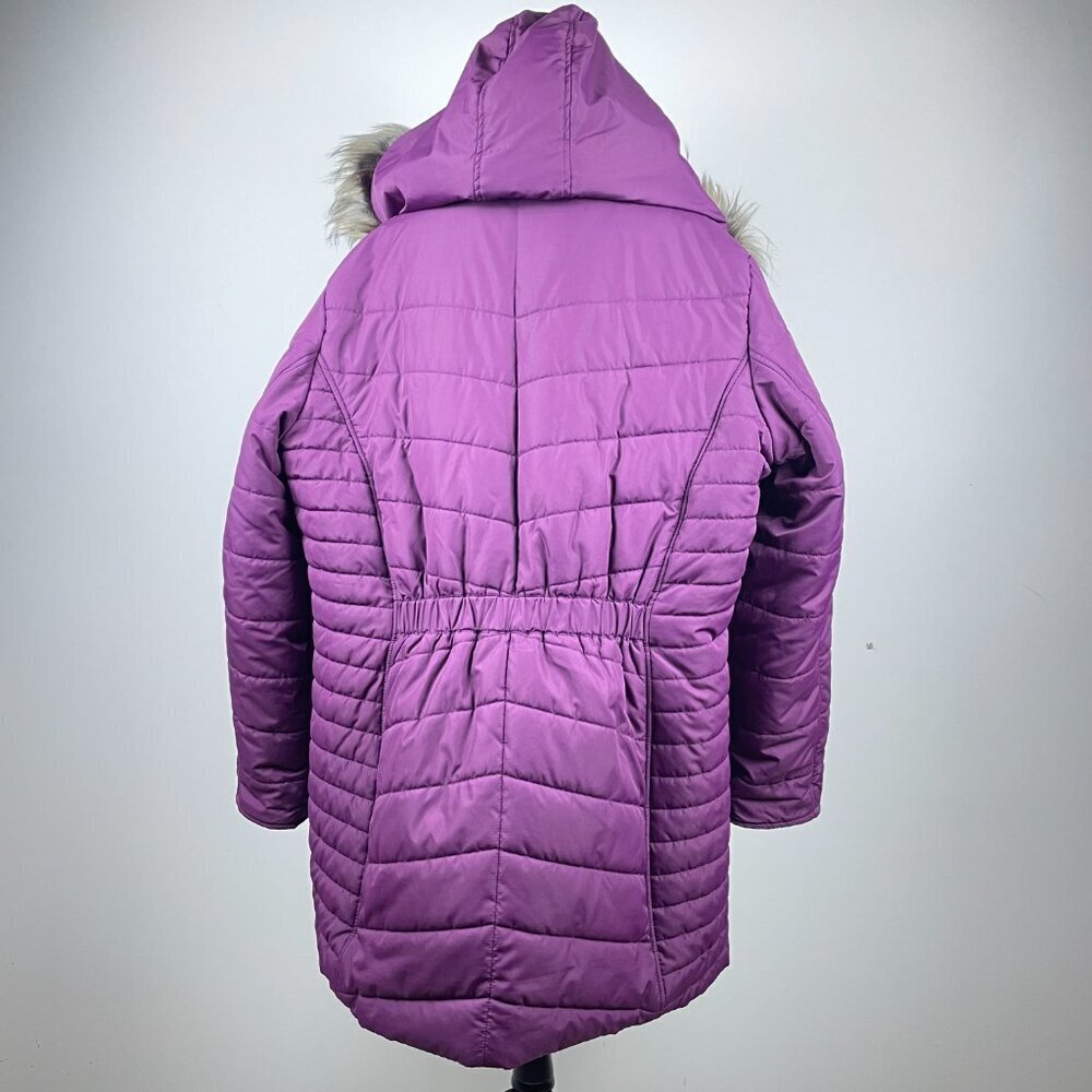Ashley Stewart Burgundy Winter Coat Size 18/20 - Picture 4 of 8